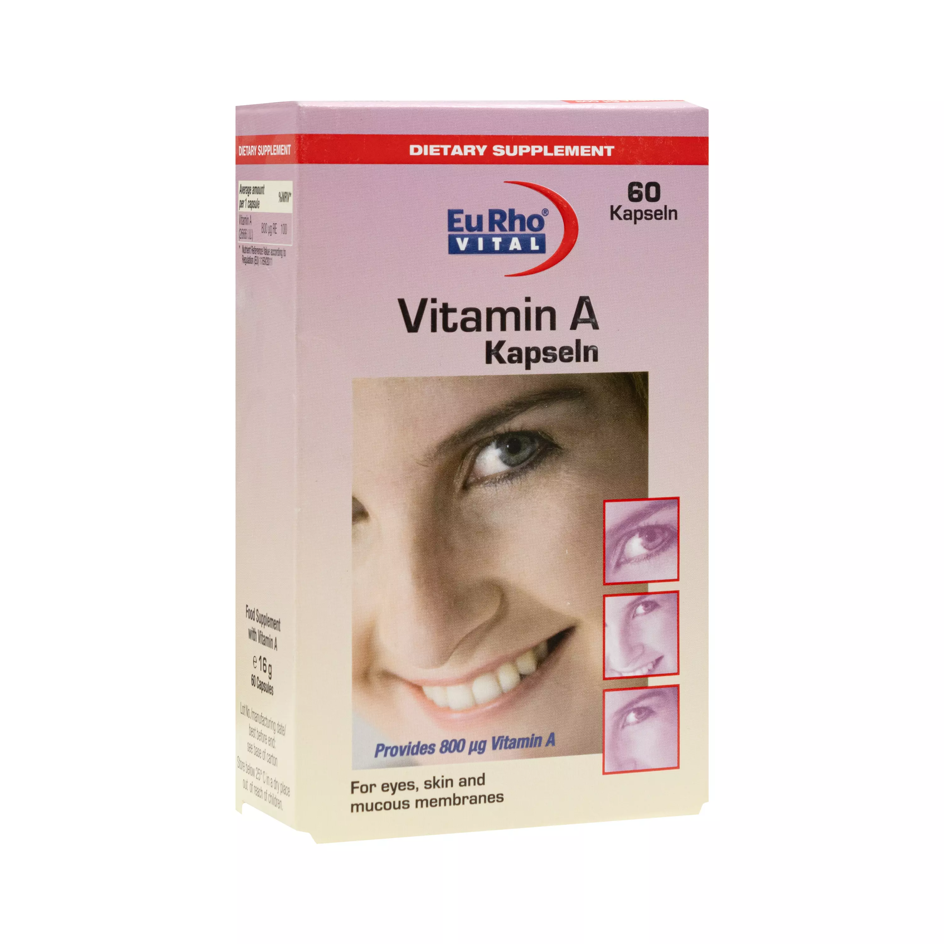 کپسول ویتامین آ (Vitamin A) 60 عددی یورو ویتال